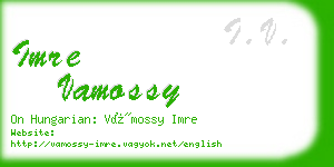 imre vamossy business card